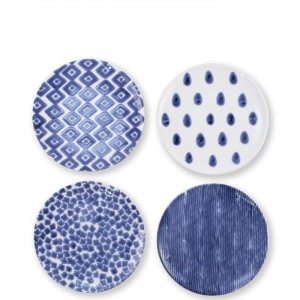 Santorini Assorted Salad Plates Set/4