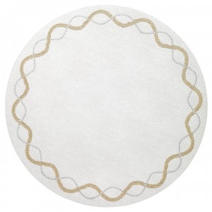 Olympia Silver and Gold Round Placemat Set/4