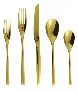 H ART Gold Five Piece Place Setting