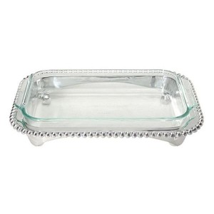 Pearled Oblong Baker/Casserole and Caddy