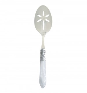 Aladdin White Brilliant Slotted Spoon