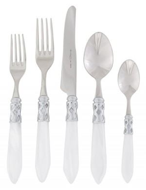 Aladdin White Brilliant Five Piece Place Setting