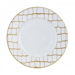 Domenico Vacca Dinner Plate Alligator Gold Crystals