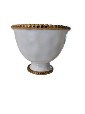 The Gold Beaded Small Footed Bowl