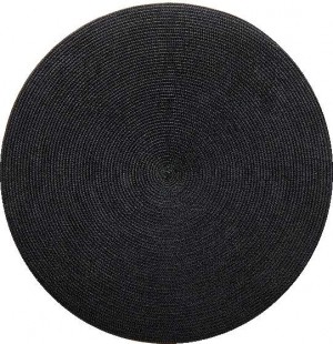 Round Placemat in Black Set/4