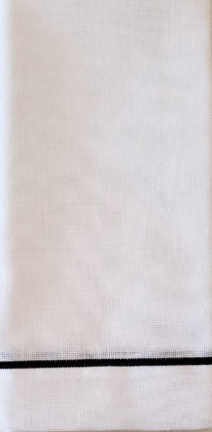 Line Embroidered Black Napkin Set/4