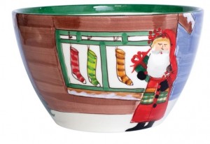 Old St. Nick Large Deep Bowl with Stockings