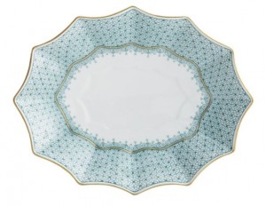 Cornflower Lace Fluted Large Tray