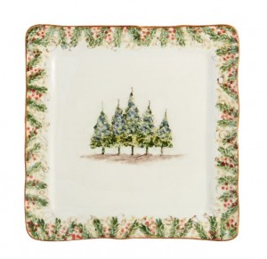 Natale Square Signed Platter