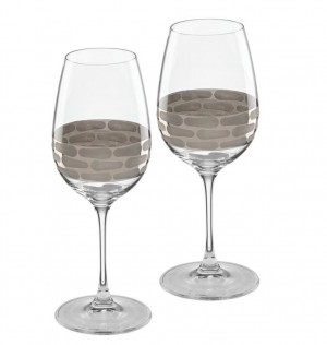 Truro Platinum White Wine Glass Set/2
