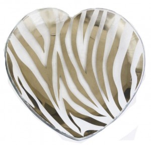 Zebra Platinum Heart Plate