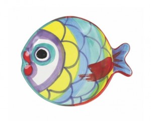 Pesci Colorati Figural Fish Canape Plate