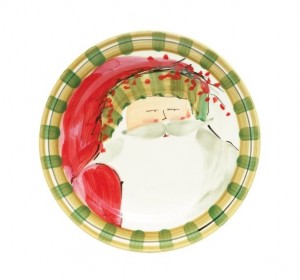 Old St. Nick Striped Hat Round Salad Plate
