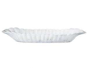 Incanto White Scallop Bread Server