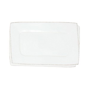 Lastra White Small Rectangular Tray