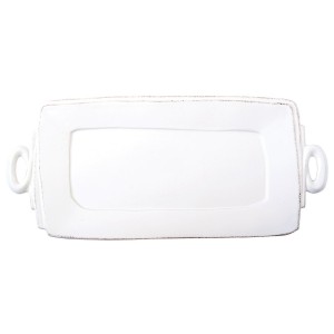 Lastra White Handled Rectangular Platter