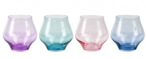 Contessa Assorted Stemless Wine Glass Set/4