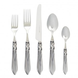 Aladdin Light Gray Antique Five Piece Place Setting