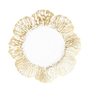 Rufolo Glass Gold Canape Plate