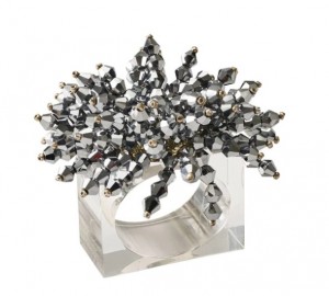 Brilliant Napkin Ring in Silver Set/4