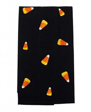 Candy Corn Waffle Weave Kitchen Towel