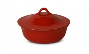 Cantaria Round Covered Casserole Poppy Red