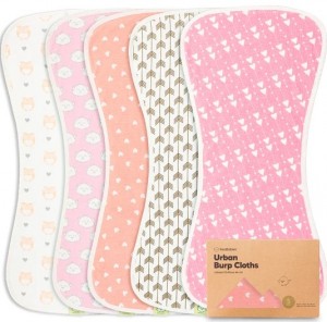 Urban Burp Cloths in Pink Dreams Five-Pack