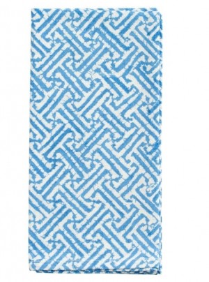 Fretwork Blue Dinner Napkins Set/4