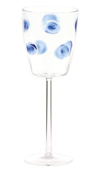 Drop  Wine Glass Blue