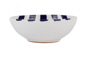 Amalfitana Cobalt Stripe Cereal Bowl