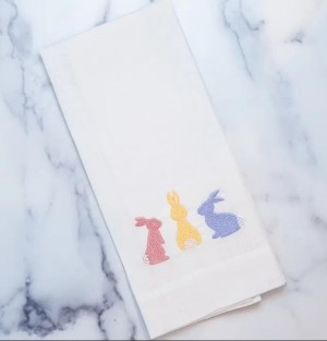 Easter Bunny Trio Linen Towel