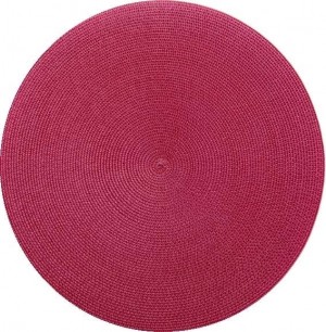 Round Placemat in Cranberry Set/4