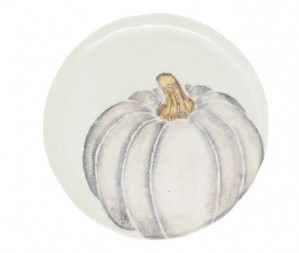 Pumpkins Salad Plate with Medium Gray Pumpkin