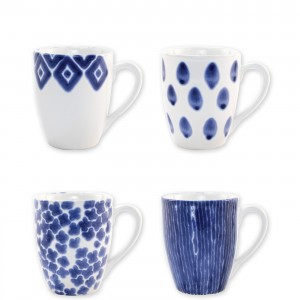 Santorini Assorted Mugs Set/4