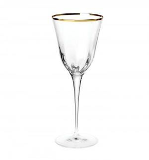 Optical Gold Wine Glass