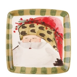 Old St. Nick Animal Hat Square Salad Plate