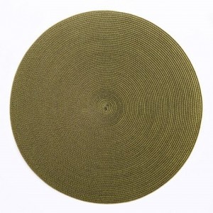 Round Placemat in Espresso Avocado Set/4