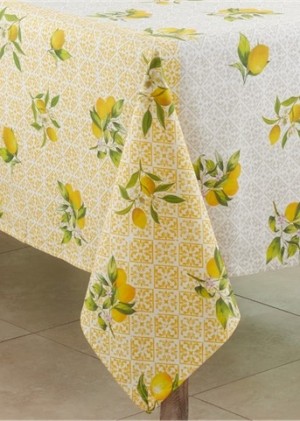 Lemon Block Print 70" Topper