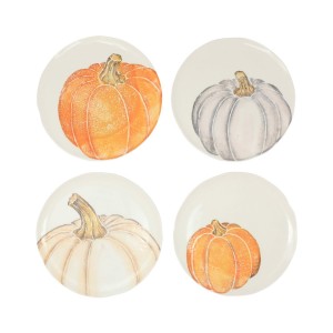 Pumpkins Assorted Salad Plates Set/4