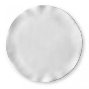 Ruffle White Round Platter