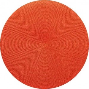 Round Placemat in Red/Orange Set/4
