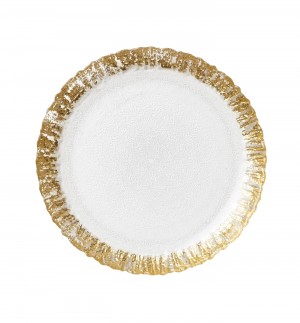 Rufolo Glass Gold Salad Plate