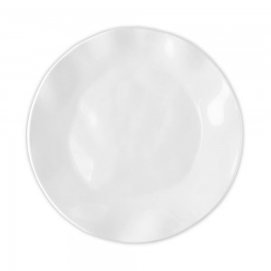 Ruffle White Round Dinner Plate