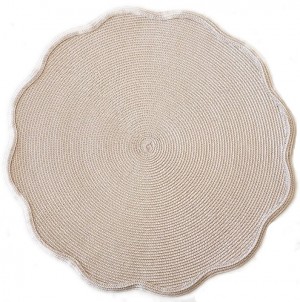 Round Scallop Placemat in Sand Set/4