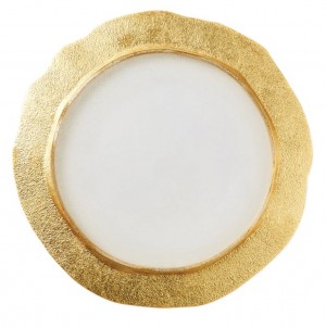 Rufolo Glass Gold Organic Salad Plate