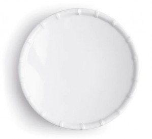 Zen Bamboo White Salad Plate