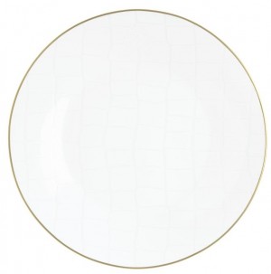 Domenico Vacca Dinner Plate Alligator White/Gold