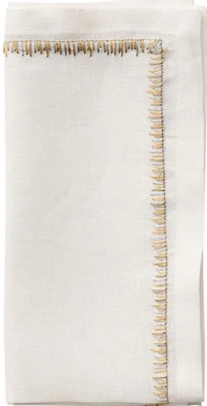 Filament Napkin in White & Gold & Silver Set/4