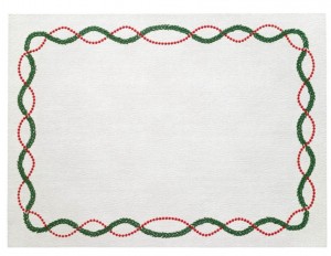 Olympia Red and Green Rectangle Placemat Set/4