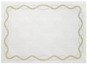 Olympia Silver and Gold Rectangle Placemat Set/4